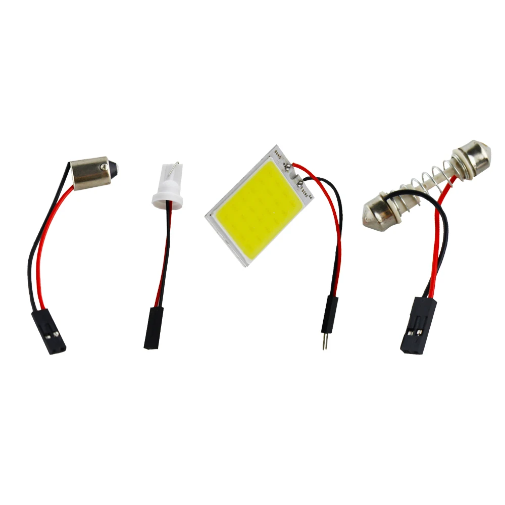 4 шт. дневные ходовые огни 12V Белый 24 SMD COB светодиодный автомобиль T10 + Festoon Авто