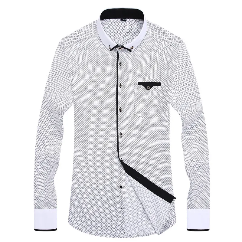 Мужская модная повседневная футболка с длинными рукавами и принтом Slim Fit мужской