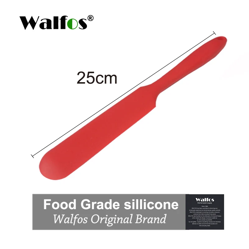 WALFOS red WALFOS силиконовый шпатель для торта, посуда для выпечки, инструмент для выпечки, инструмент для приготовления торта, сахарное масло, более гладкий скребок, кухонные аксессуары для приготовления пищи - Цвет: WALFOS red