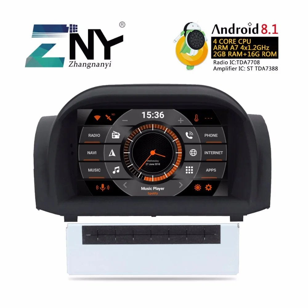 7 &quotAndroid 8 1 автомобильный Стерео Авторадио для Ford Fiesta 2013 2017 gps Navi FM RDS Wi Fi BT