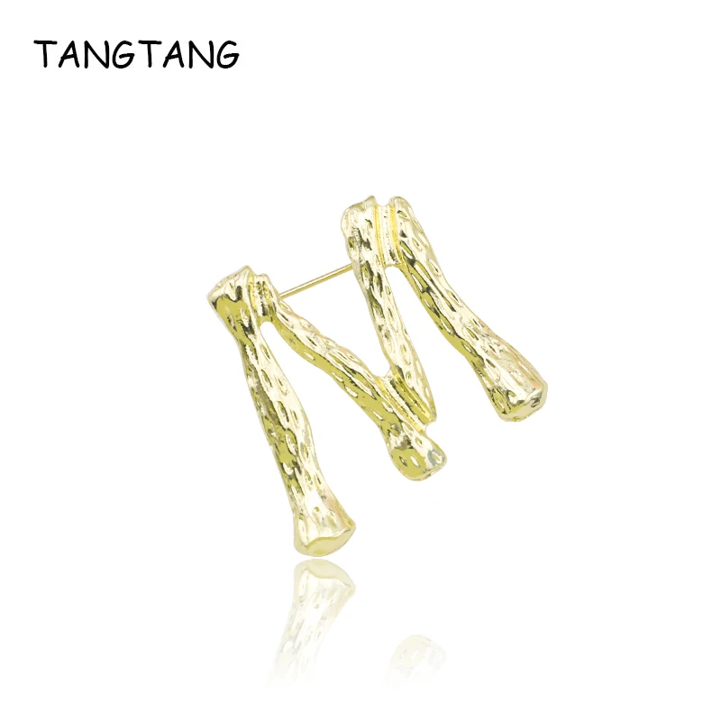 Броши TANGTANG с буквой M и R светлая Золотая брошь булавкой для мужчин женщин