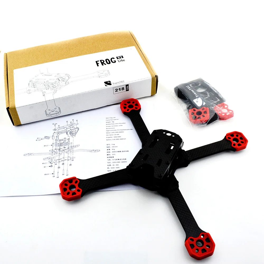 TRANSTEC Lightning 2 215 мм FPV Гоночная рама беспилотника 5 мм Arm 7075 CNC карбоновая рама комплект для F40 Pro 3 двигатель 4 в 1 ESC