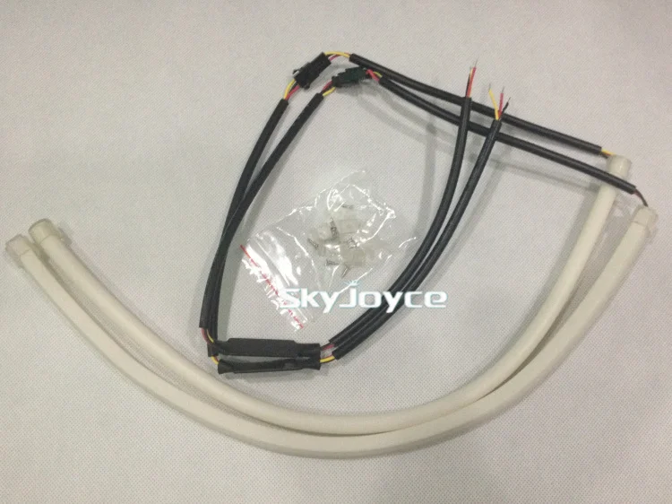 Гибкие белые дневные ходовые огни 2x90 см ангельские глазки Желтые СВЕТОДИОДНЫЕ