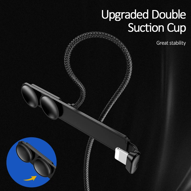 USAMS Mobile Phone Game Data Cable 180 Adjustable Solid Sucker game cables for iPhone X 8 7 6 Cord lighting iOS 12 11 9 | Мобильные