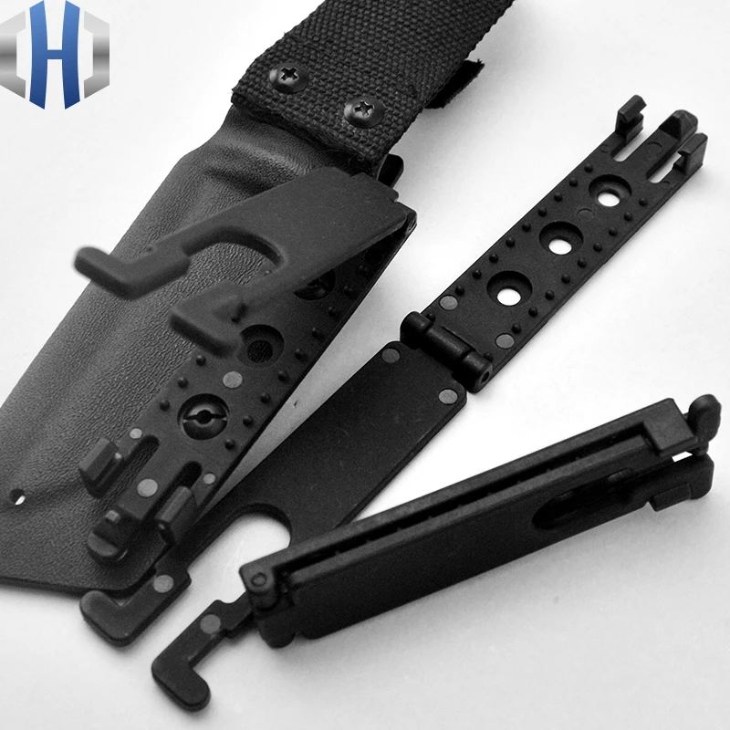 MOLLE-LOK ножны К-образная поясная клипса система ножны задняя клипса KYDEX ножны зажим для переноски K оболочка Молле пряжка - Цвет: Черный