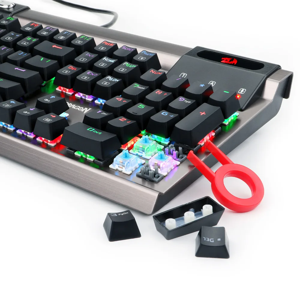 Механическая клавиатура REDRAGON с RGB подсветкой игровая синими механическими