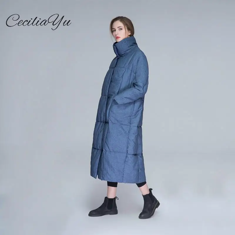 Ceciliayu 2018 Женская одежда Европейский и американский длинный размер зимняя женская