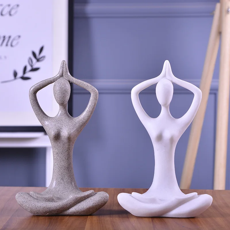 Creative Yoga Character Resin Sandstone Crafts Continental Home Decoration Decorations Character Decoration