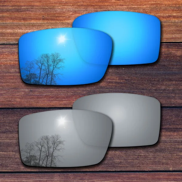 Blue and Sliver OOWLIT поляризованные Сменные линзы для-солнцезащитные очки Oakley Gascan солнцезащитные очки с оправой-сорта - Цвет линз: Blue and Sliver