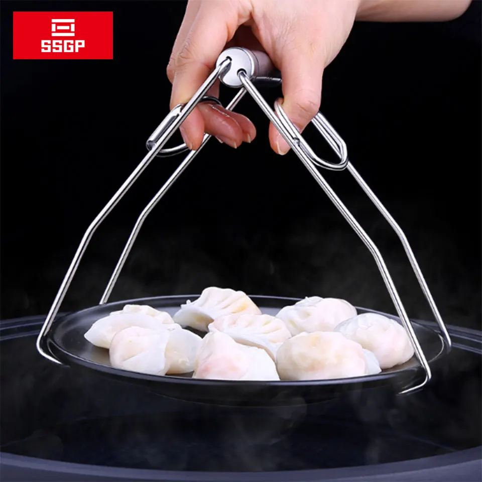 

Germany Stainless Steel Hot Dish Plate Bowl Clip Pot Gripper high quality SUS304 all steel Anti-scalding tong Kitchen tool Clamp