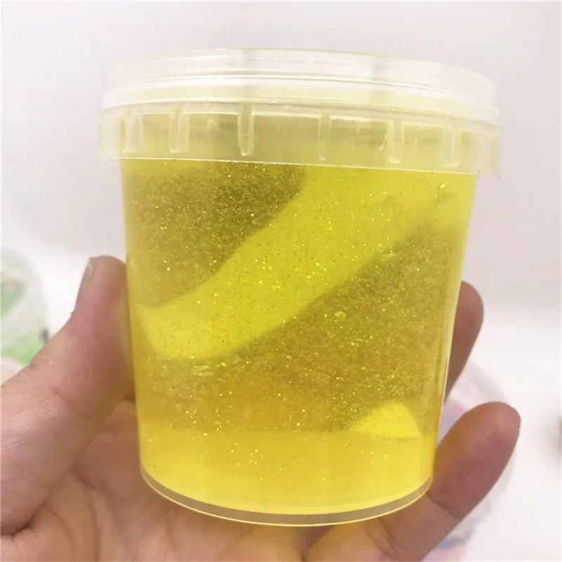 yellow Цветная мечта кристалл грязи смешивания облако слизи шпатлевка Ароматические стресс дети глиняная игрушка - Цвет: yellow