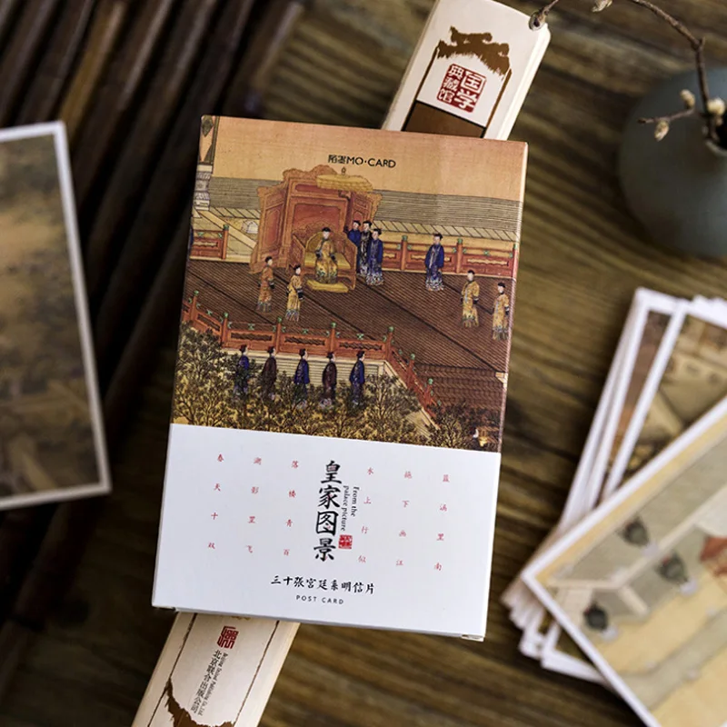 30 шт./лот китайская старинная императорская Дворцовая пейзажная винтажная