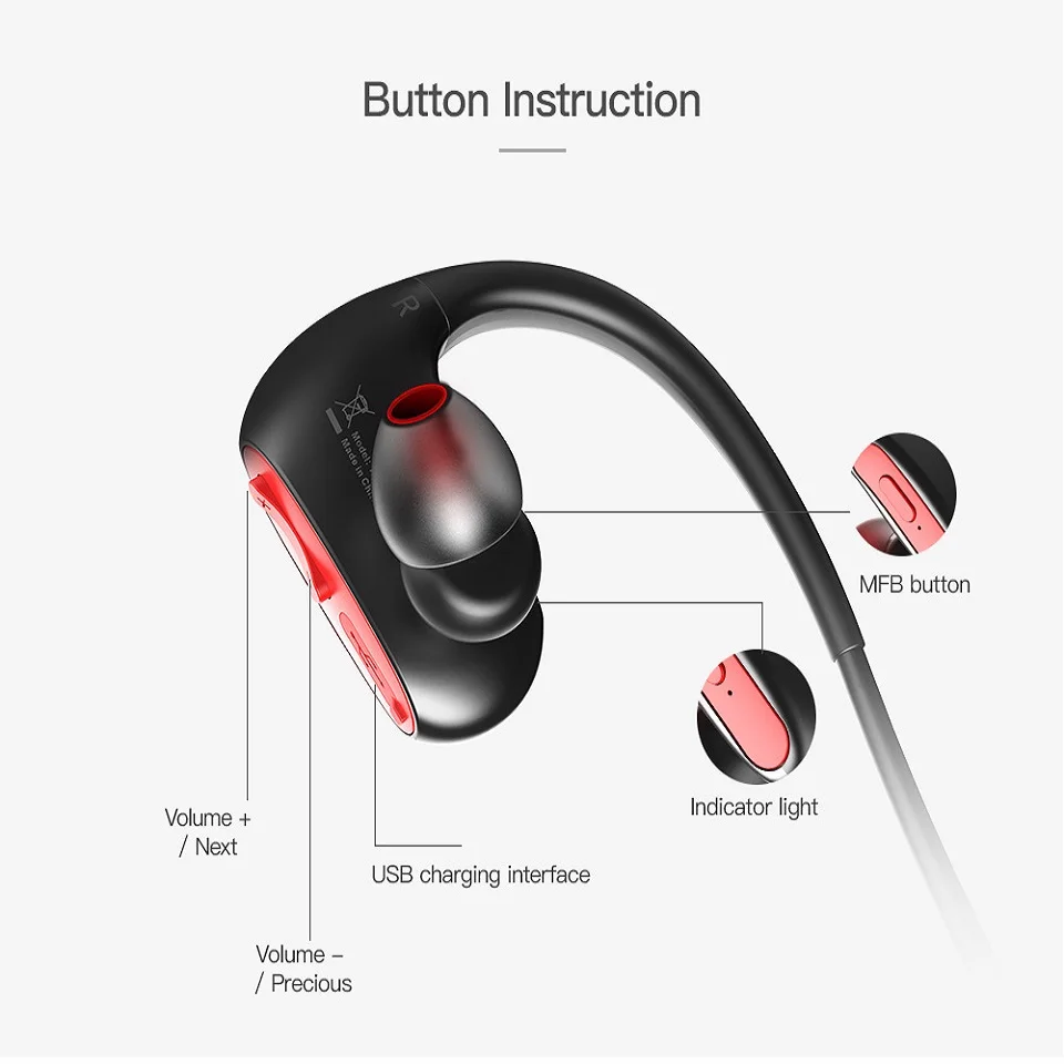 DACOM L05 Bluetooth наушники бас IPX7 Водонепроницаемая беспроводная Спортивная гарнитура с микрофоном стерео звук для телефона и музыки