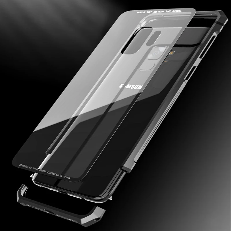 Чехол Note 9 ударопрочный жесткий Гибридный чехол из закаленного стекла для Samsung