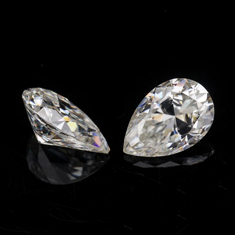 Цвет GH off-white Pear diamond cut loose Moissanite 8*6 мм драгоценный камень для изготовления