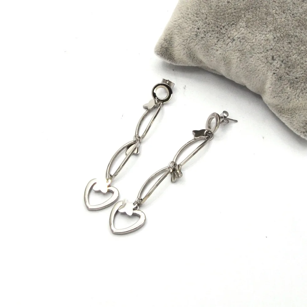 Новое поступление модные серьги из нержавеющей стали оптовая продажа серебряный