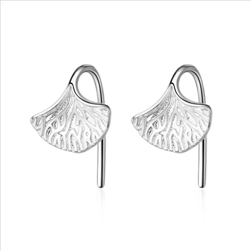 

TJP Beautiful Leaf Earrings For Women Jewelry Fashion Silver Plated Earrings Girl Lady Party Accessories Female Birthday