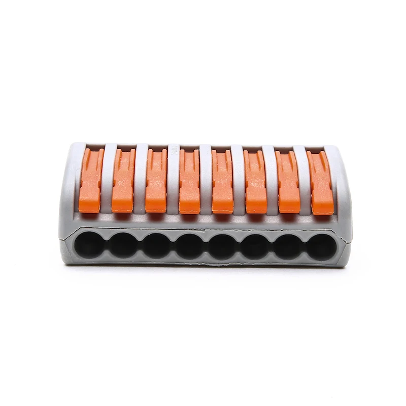 

1PCS Push Wire Connector Lever Terminal Block PCT-218 222-418 8 Pin Universal Compact Connectors Terminals gray