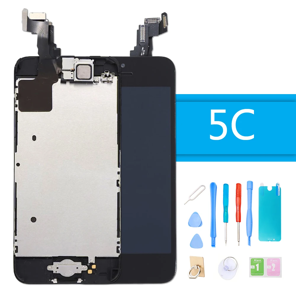 Для iPhone 5C сенсорный экран дигитайзер дисплей полная сборка полный Замена для с