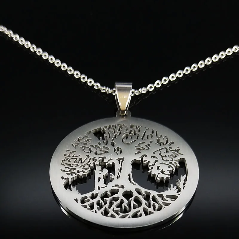 Женское Ожерелье из нержавеющей стали с кристаллами серебряное ожерелье