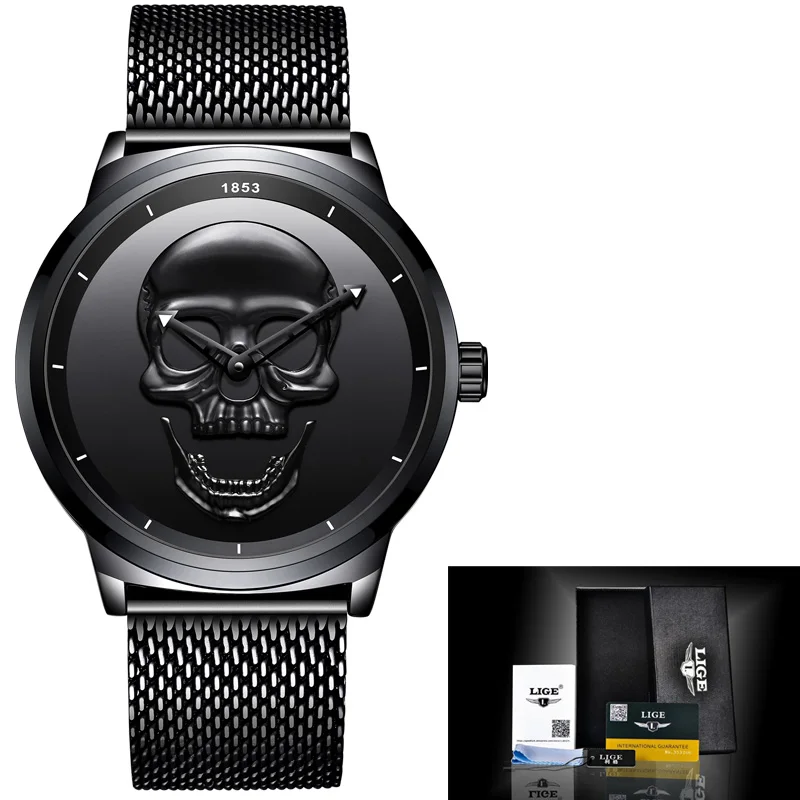 LIGE Новый Для мужчин s часы лучший бренд класса люкс Мужчин's Водонепроницаемый
