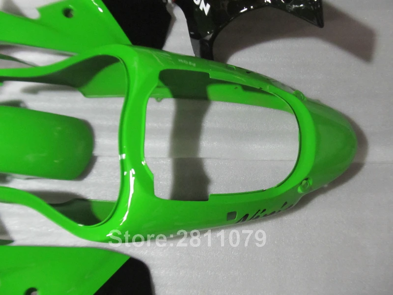 Бесплатная Настройка формованный обтекатель комплект для Kawasaki ninja ZX9R 98 99 зелено