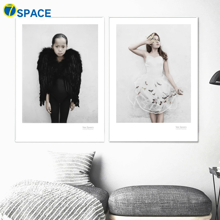 

7-Space Angel Girl Posters And Prints Canvas Painting Nordic Poster Wall Art Canvas Wall Pictures For Living Room Quadro Decor