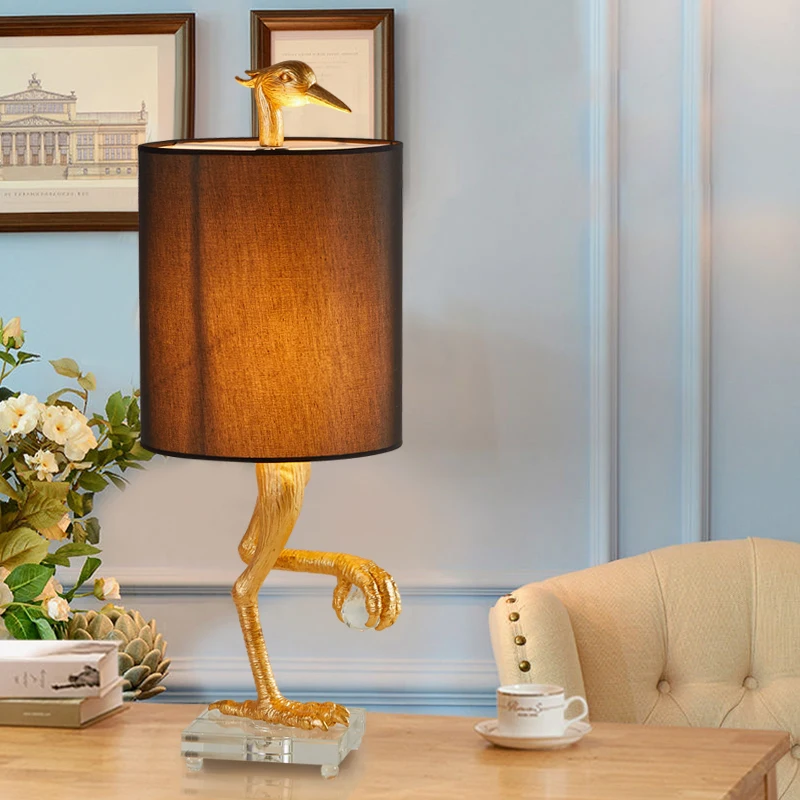 Скандинавские современные смолы Золотой Петух настольная лампа E27 AC 110 В 240 США