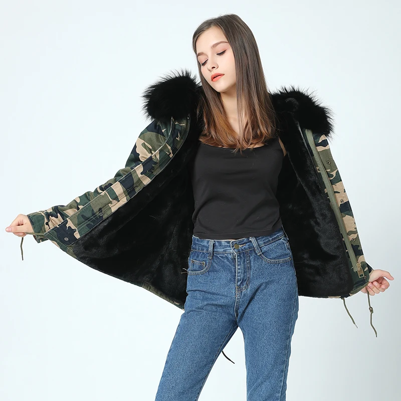 OFTBUY 2021 Камуфляжная парка зимняя куртка для женщин зимнее пальто большой