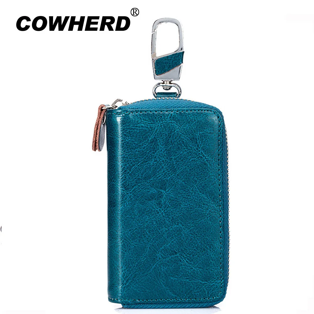 Бумажники для ключей COWHERD из натуральной кожи мужские держатели ключница