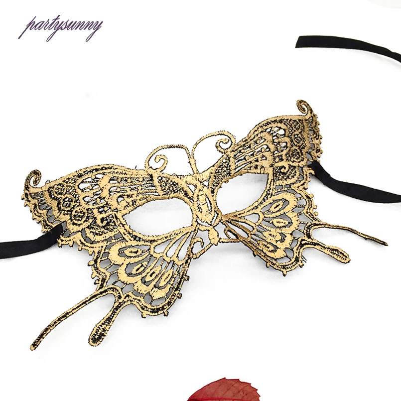 PF бабочка кружева маска пикантные женские вечерние Маска Тушь Хэллоуин карнавал