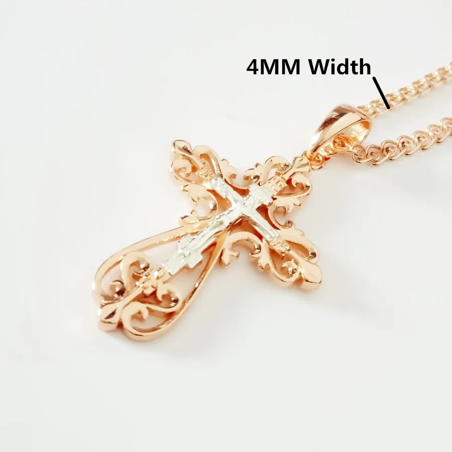 Женская подвеска крест из розового золота 585 пробы|Подвески| |