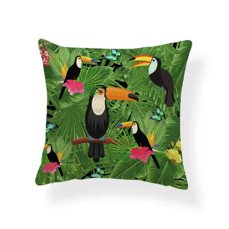 Toucan Подушка с изображением ананаса чехол Hello Banana Leaf подушка потертый шикарный дом