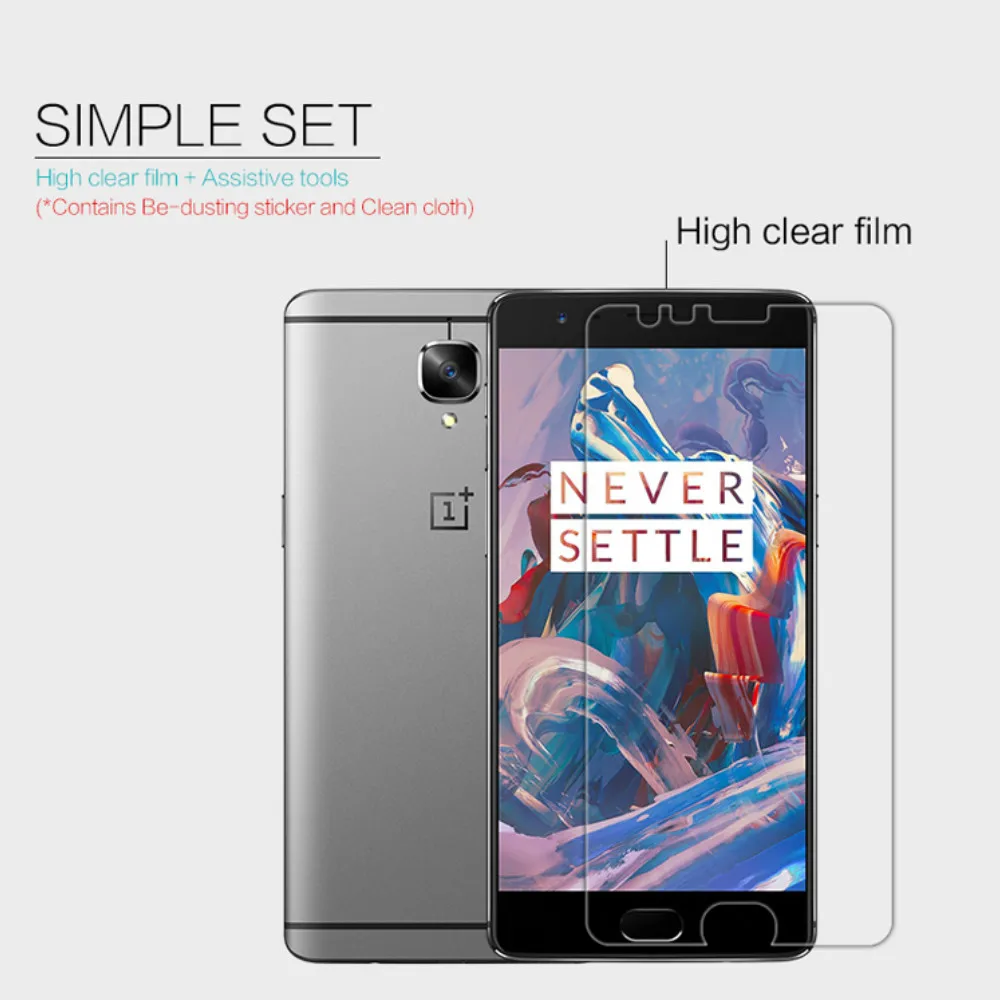 OnePlus 3 3T Защитная пленка для экрана NILLKIN суперпрозрачная Защитная пленка с защитой от отпечатков пальцев HD и матовая устойчивая к царапинам пленка для экрана
