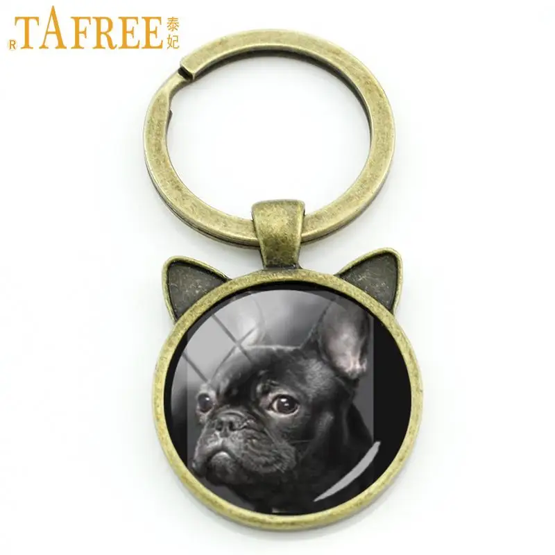 TAFREE Модные животные новые Брелки Новинка античная бронза покрытая котом ухом