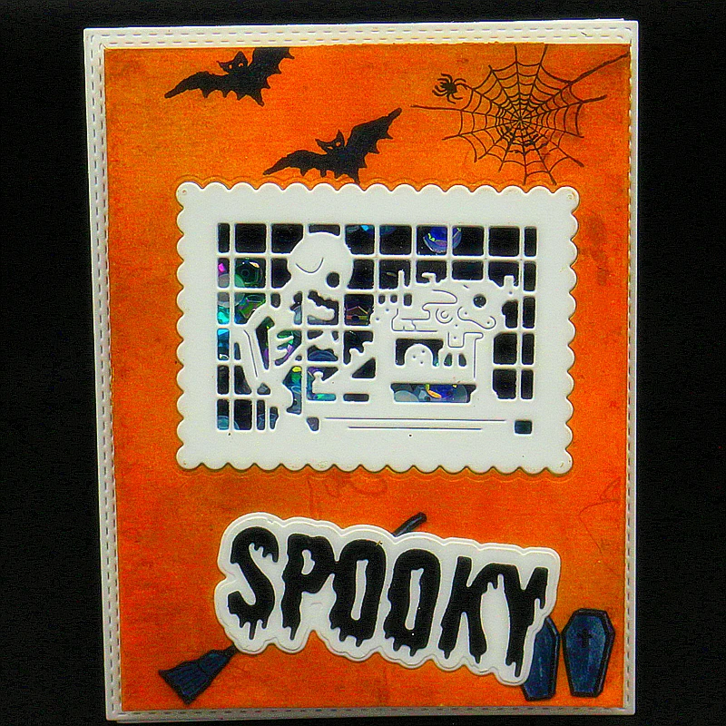 YINISE металлические режущие штампы Хэллоуин SPOOY для трафареты скрапбукинга DIY