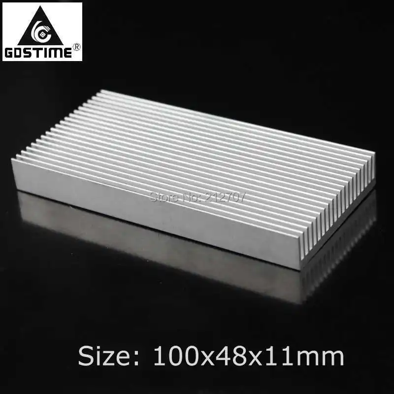 Алюминиевый радиатор Gdstime 100 мм x 48 мм x 11 мм, 3 шт.