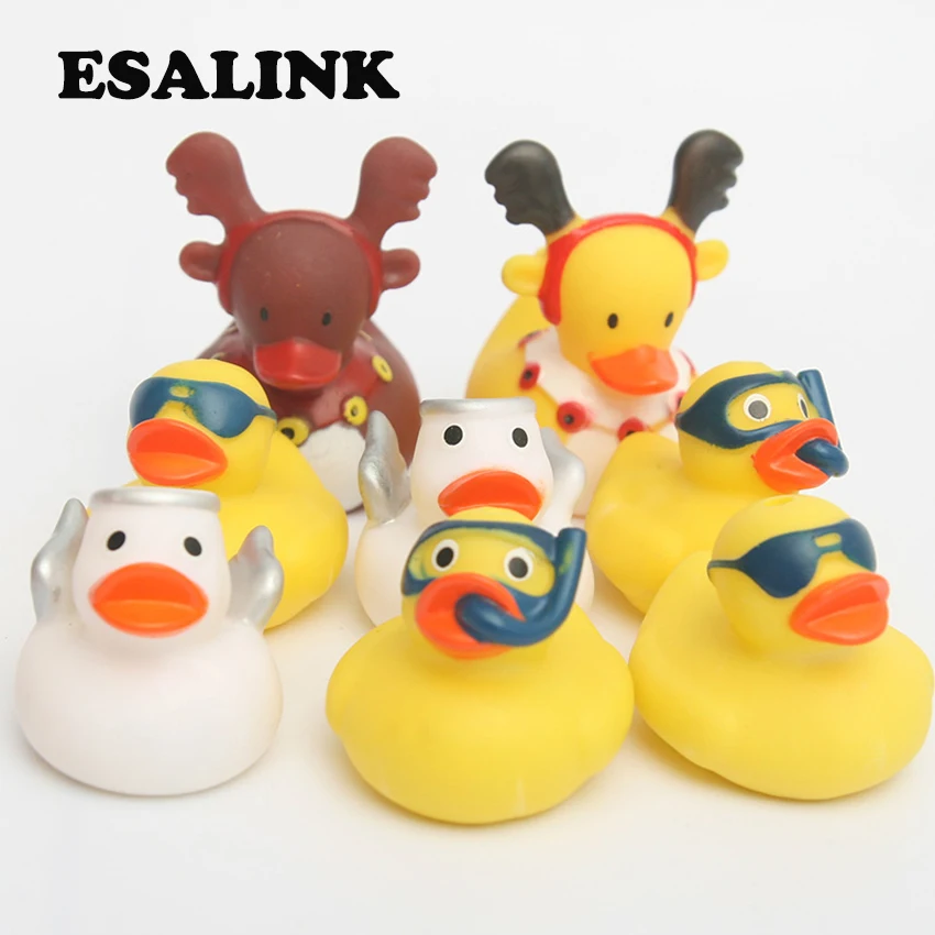 Мини плавающая желтая утка 8 шт. детские купальные игрушки плавающий резиновый