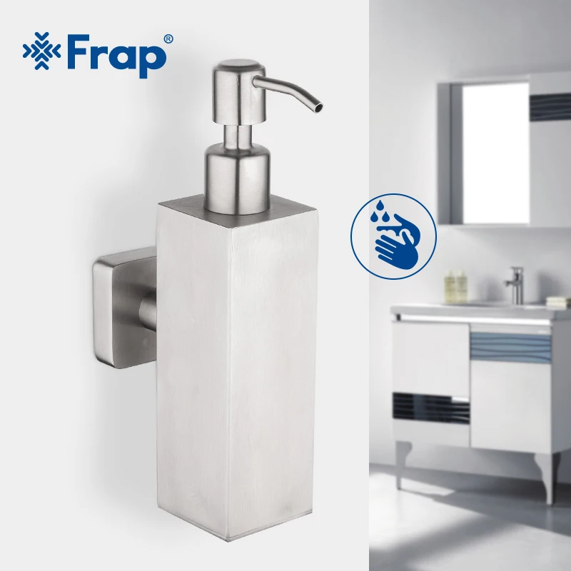 FRAP 200 мл одинарные матовые настенные насосы из нержавеющей стали ручной дозатор