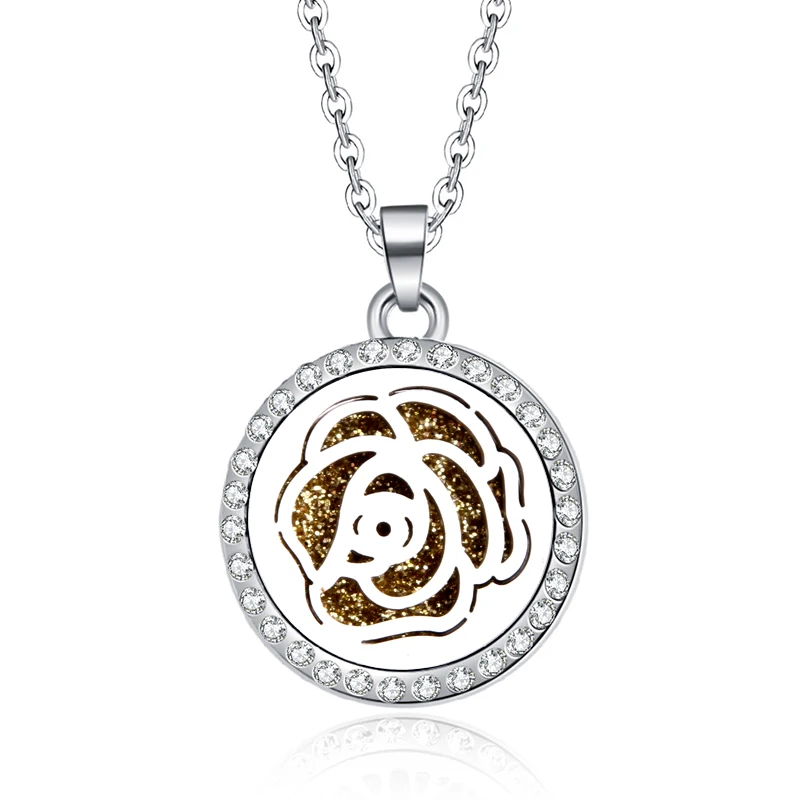 Pentagram kaleidoscope crystal pendant necklace essential oil diffuser Locket stainless steel Jewelry Gifts Dropshipping | Украшения и
