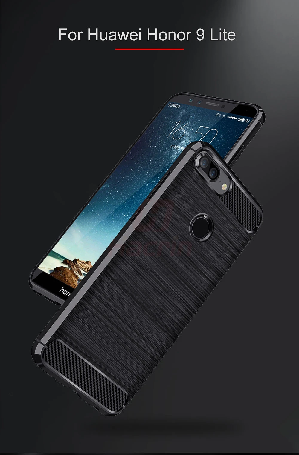 Для huawei Honor 9 Lite чехол Honor9 Lite из углеродного волокна Бампер Защитный силиконовый из ТПУ задняя крышка для huawei Honor9 Lite