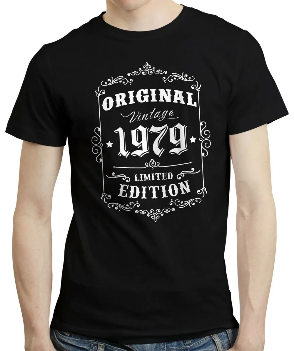 

40Th Birthday, Born In 1979 Retro Style Vintage Limited Edition 2019 Fashion Men Classic Tops Tee Shirt Funny Casual Tee Shirt