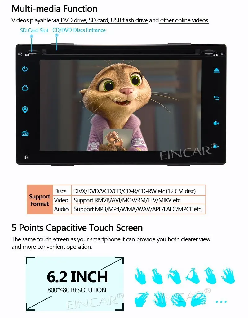 Четырехъядерный Android 6 0 автомобильная стереосистема Bluetooth Авторадио USB SD двойной