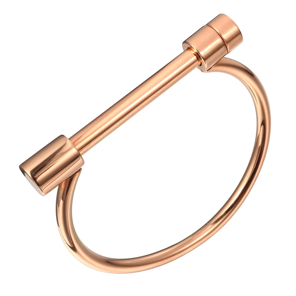 Классические золотые браслеты с скобами и винтами 3 цвета s модные большие