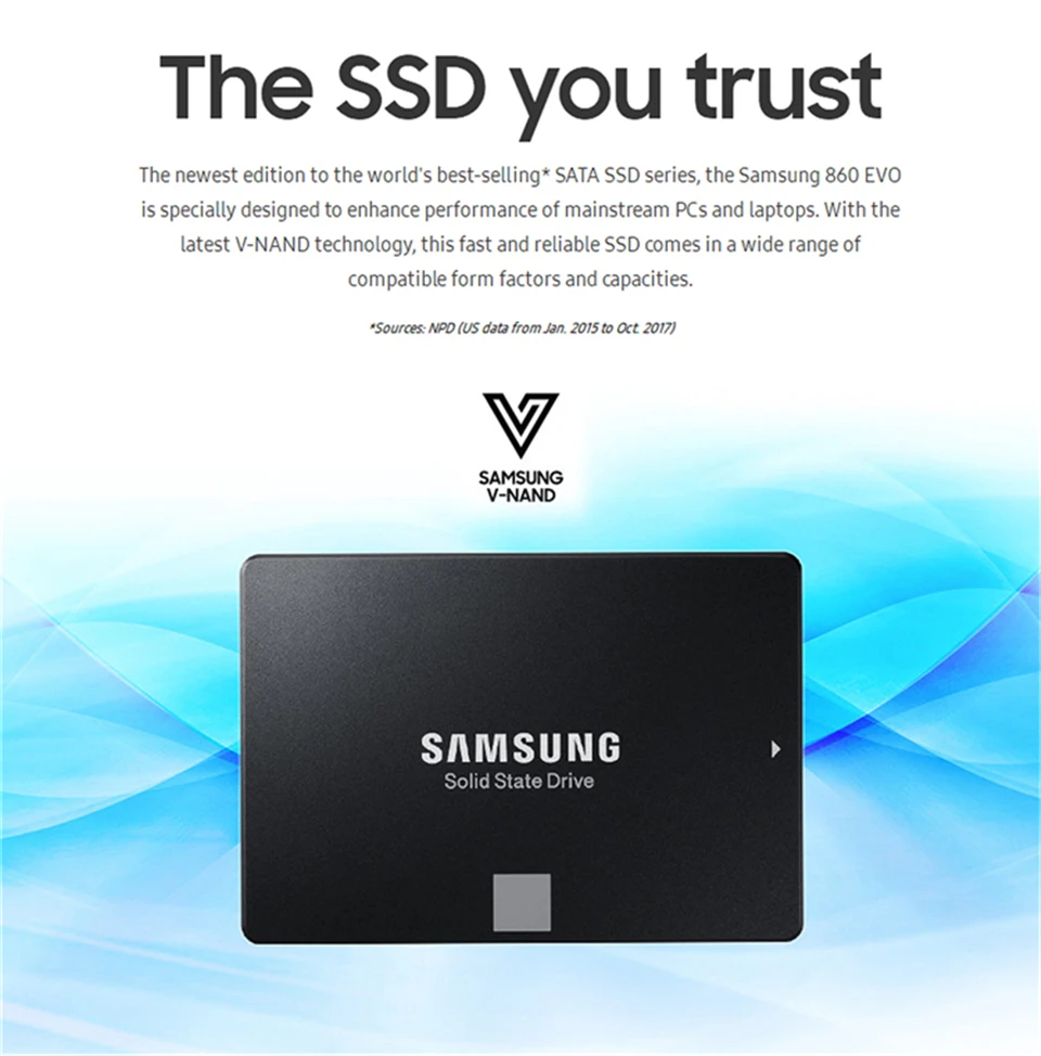 SAMSUNG внутренний EVO SSD 860 250 ГБ 500 ГБ 1 ТБ 2 ТБ 4 ТБ твердотельный диск 2,5 дюймов SATA3 ноутбук Настольный ПК TLC Disco Sata Iii Ssd