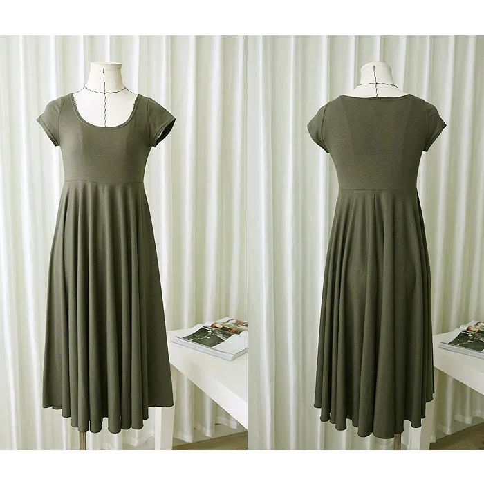 Платья для беременных Одежда женщин с круглым вырезом коротким рукавом 4 цвета