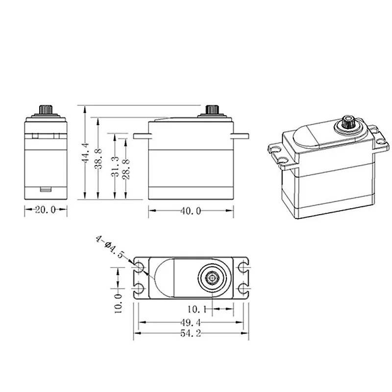 KINGMAX CLS1606S 71 г 16кг. см цифровой стандарт водонепроницаемый сервопривод