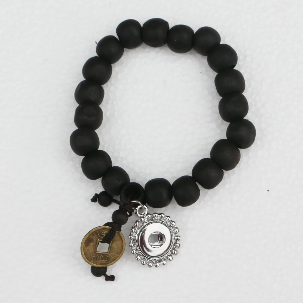 1 шт. буддийский молитвенный браслет унисекс с черными деревянными бусинами 18