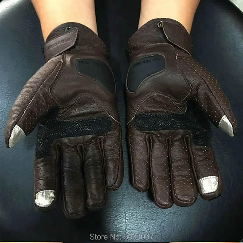 

Hot Sales Motorcycle Riding Protection Gloves SFK Leather Moto Glove Touch Screen Color Matching High Quality