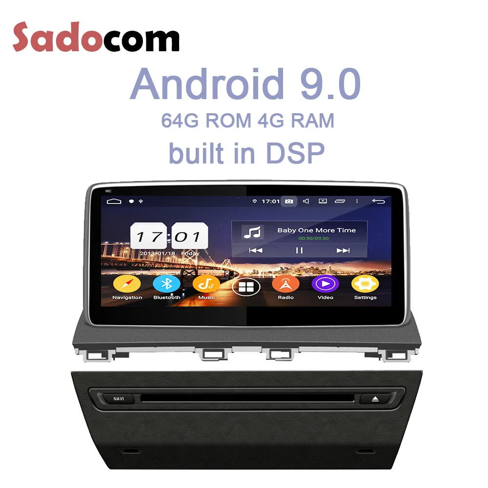 10,2" DSP 1 Din Android 9,0 8 Core 4 Гб+ 64 ГБ Автомобильный dvd-плеер gps карта RDS автомобильное радио Wi-Fi 4G Bluetooth 4,2 для MAZDA 3 2013
